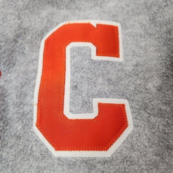 Vintage Clemson University Satin MLB Bomber Jacket Chalk Line Starter Sherpa M - Picture 6 of 16